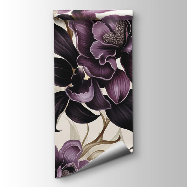 Elegant purple floral design pattern