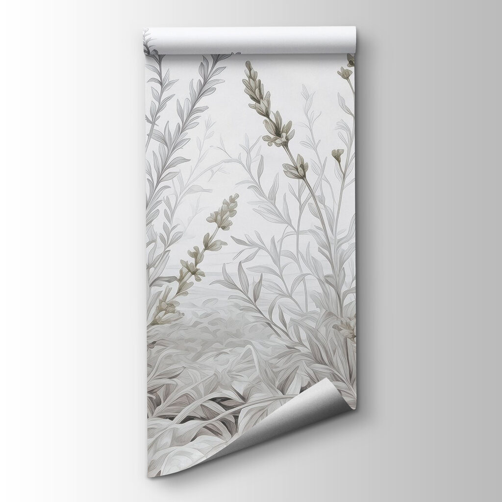 Serene botanical garden in soft hues