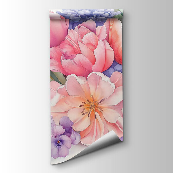 Group of flowers on a white background