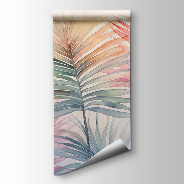 Soft hues of delicate palm leaves Soft hues of delicate palm leaves