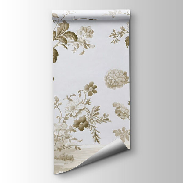 Wallpaper with flowers and trees Wallpaper with flowers and trees