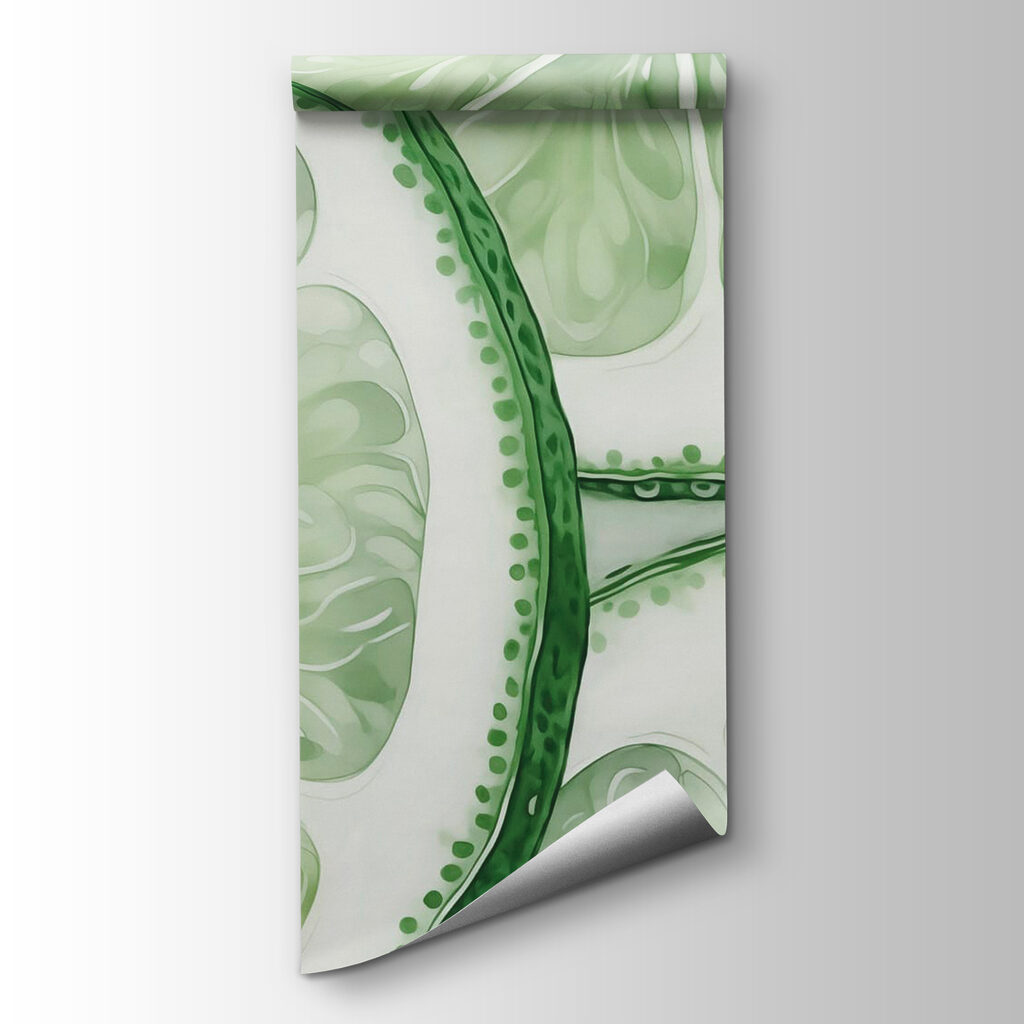 Fresh lime slices arranged beautifully