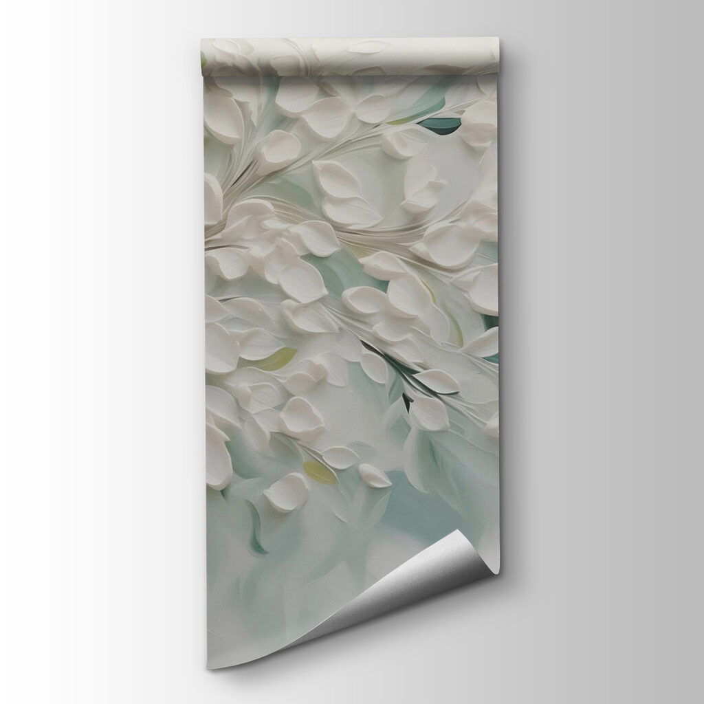 White tree with leaves on it