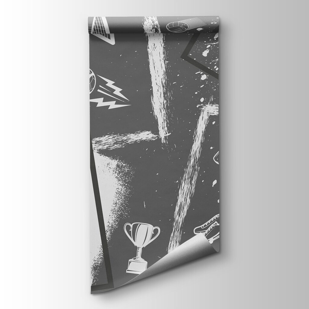 Soccer Action in Monochrome Style