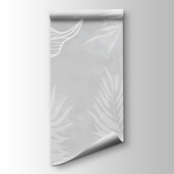 White leaves on a gray background White leaves on a gray background