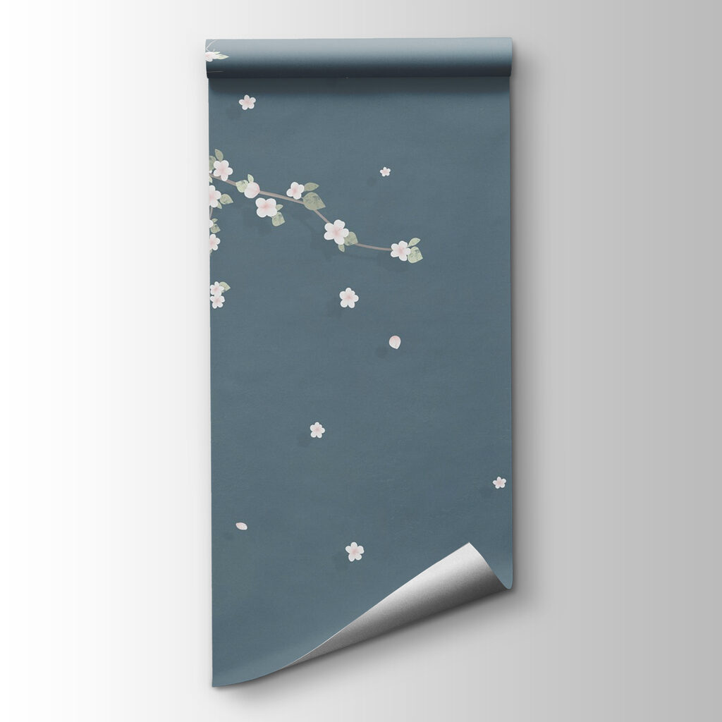 Tree branch with white flowers