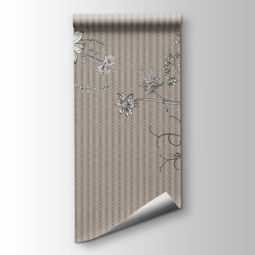 Elegant floral illustration on textured background