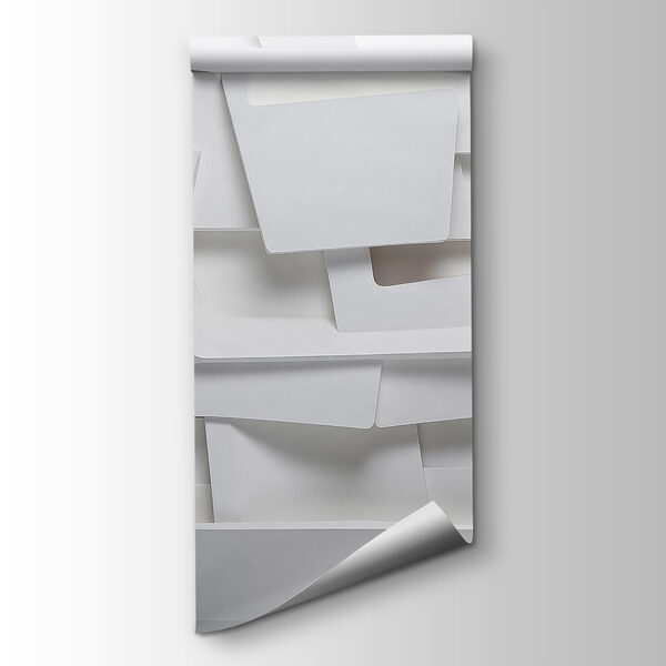 White wall with many rectangles White wall with many rectangles