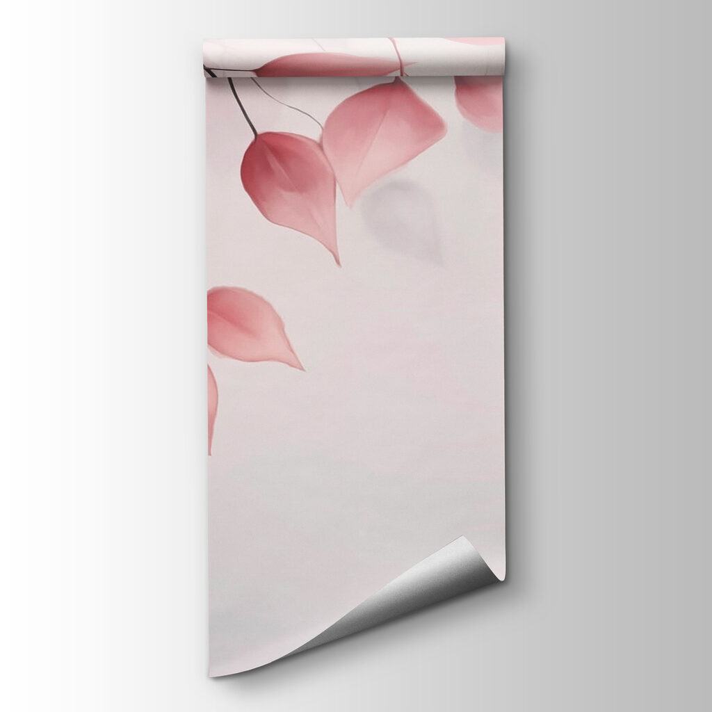 Pink and grey leaves on branches Pink and grey leaves on branches