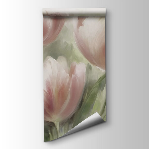 Painting of pink flowers