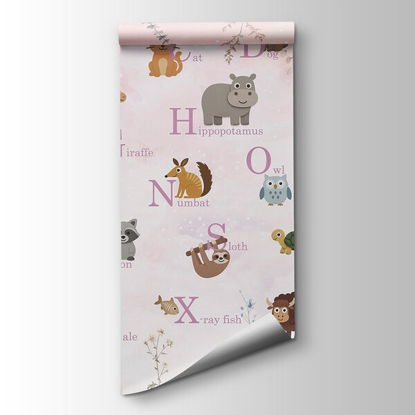 Poster with animals and letters Poster with animals and letters