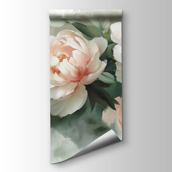 A group of flowers on a white surface