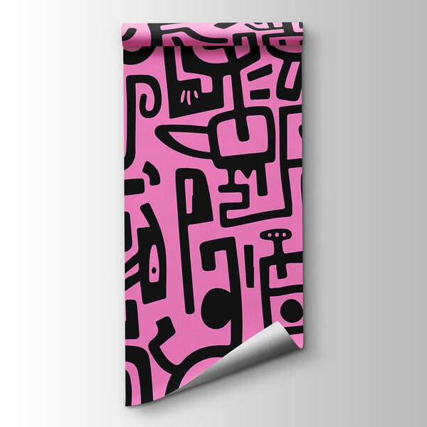 Pink and black pattern
