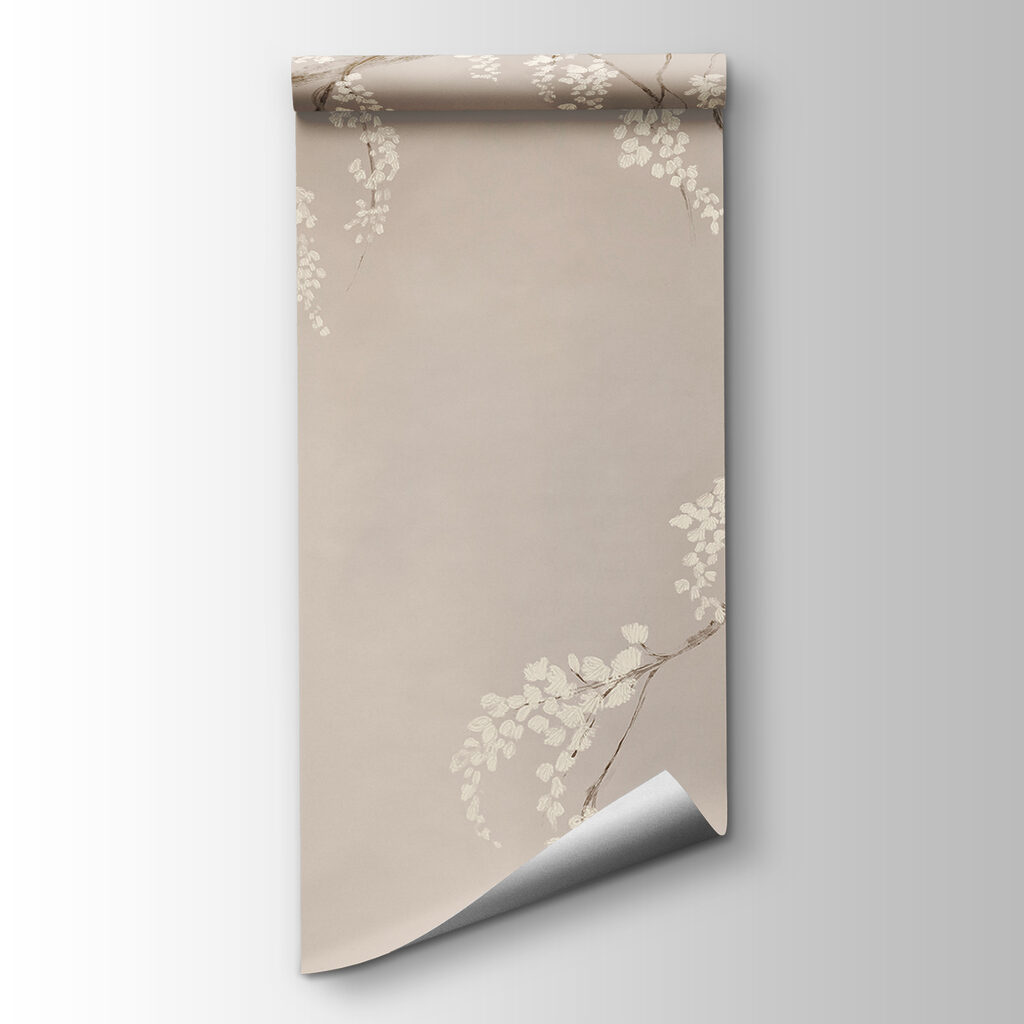 Tree branch with white flowers