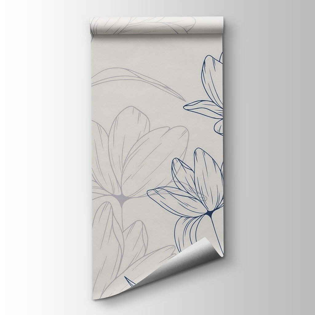 Drawing of flowers on a white background