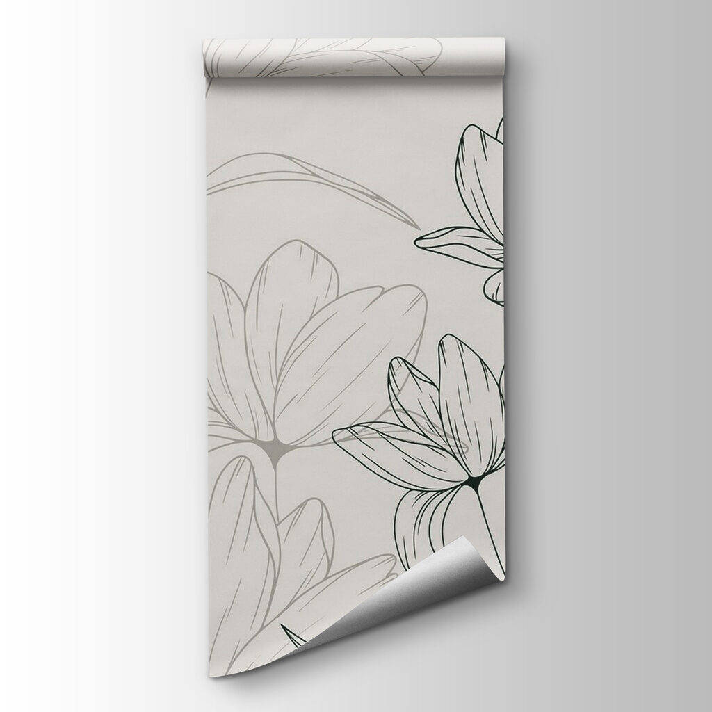 Drawing of flowers on a white background Drawing of flowers on a white background
