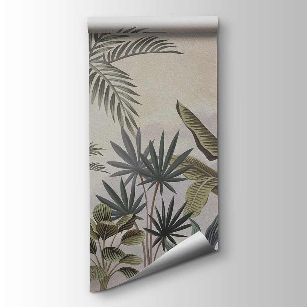 Wall painting of plants and birds