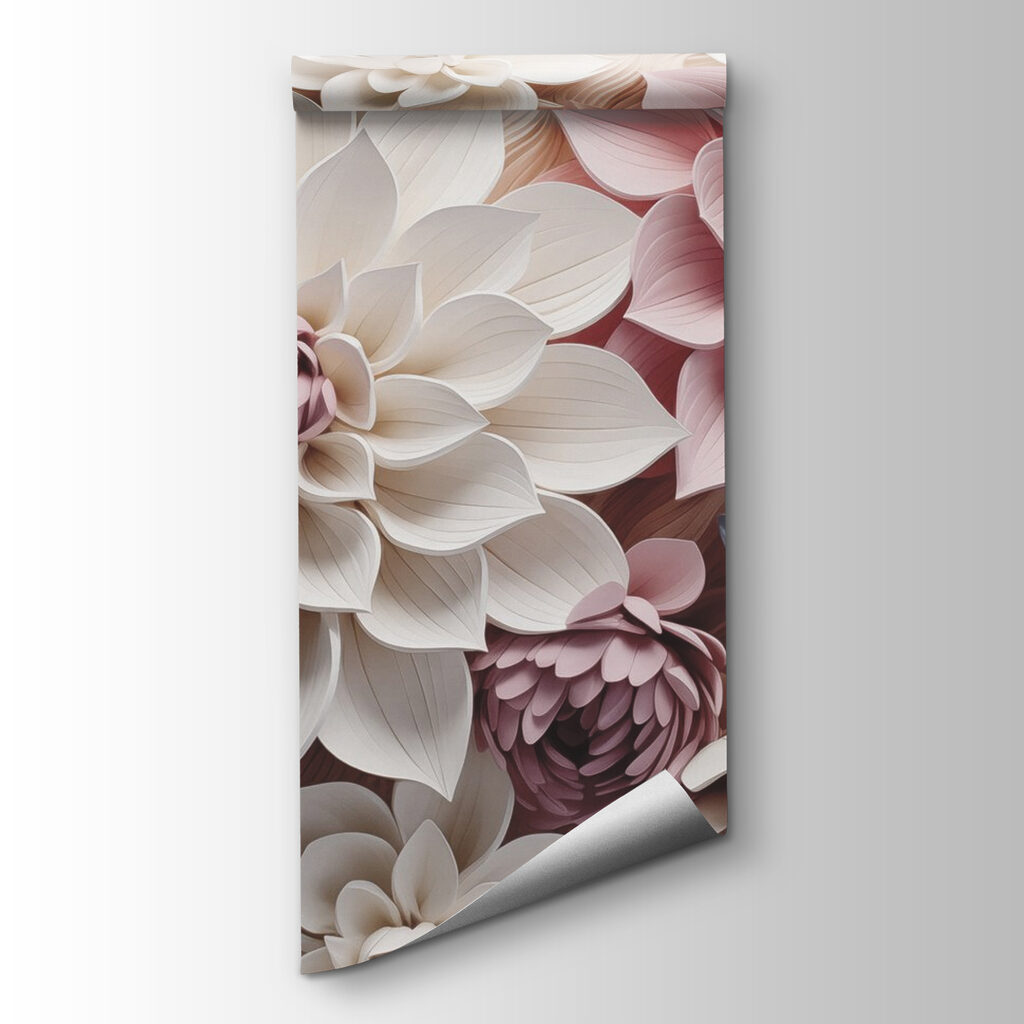 Group of flowers with leaves