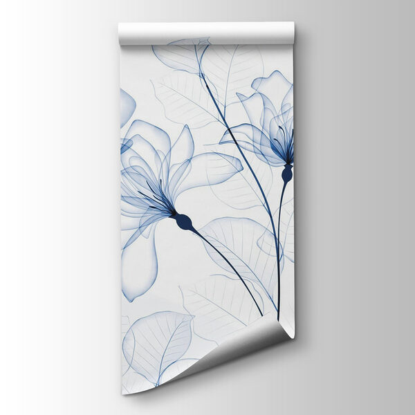 Transparent flowers and leaves