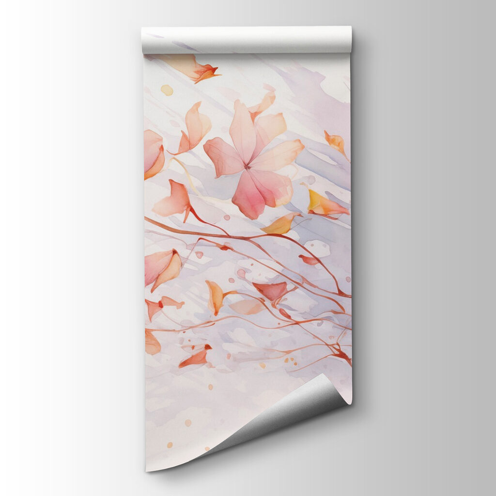 Watercolor of flowers and leaves Watercolor of flowers and leaves