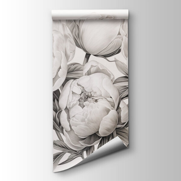 Drawing of flowers on a white background Drawing of flowers on a white background