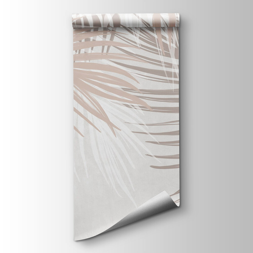 Soft hues of palm leaves intertwine