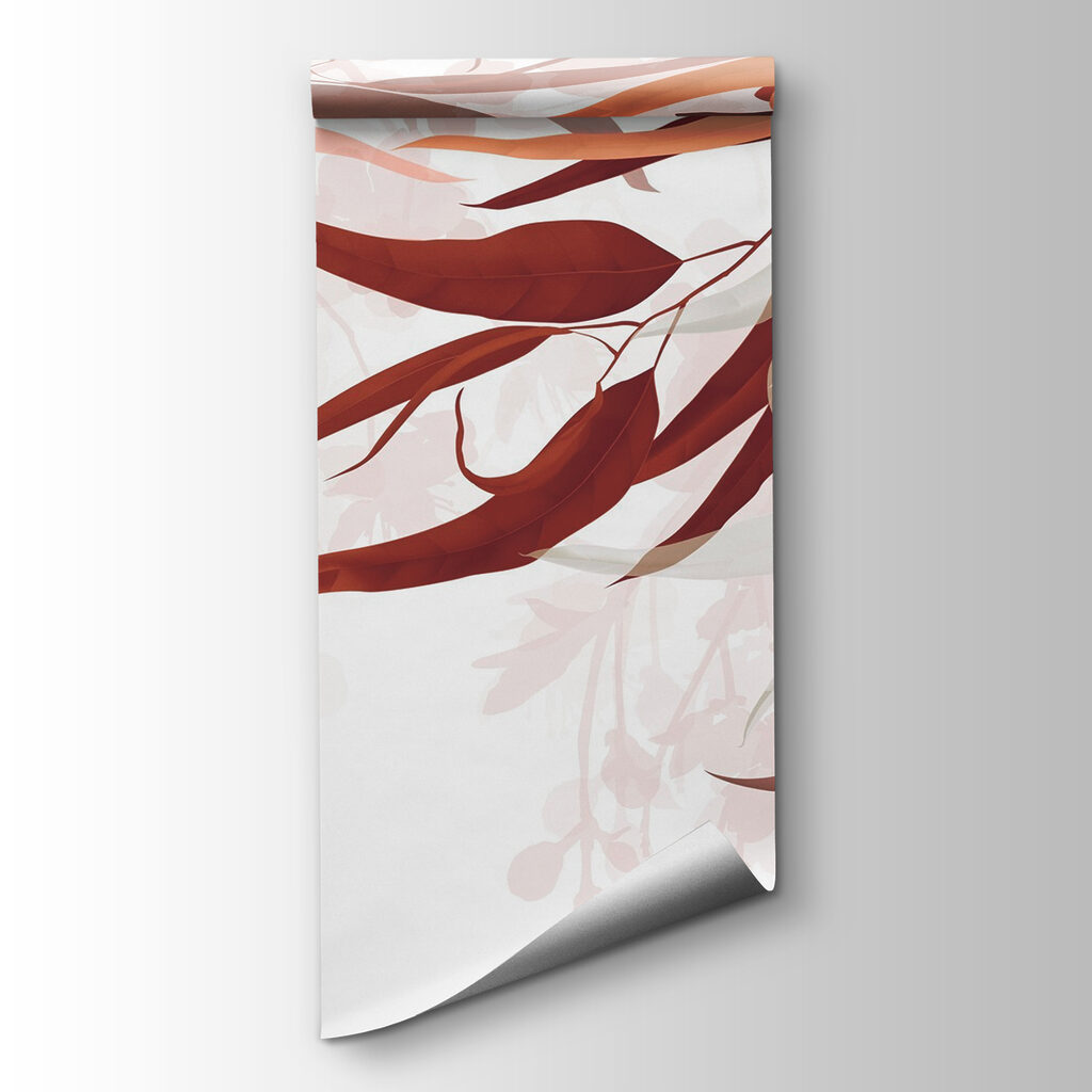 Delicate leaves and blossoms intertwine