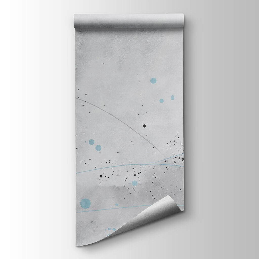 Grey and blue circles and lines