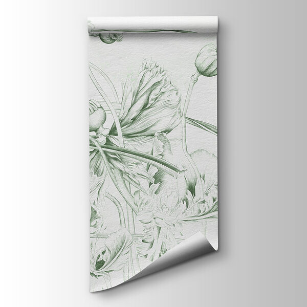 Drawing of flowers and leaves