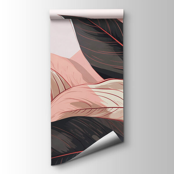 Lush leaves in soft pastel tones