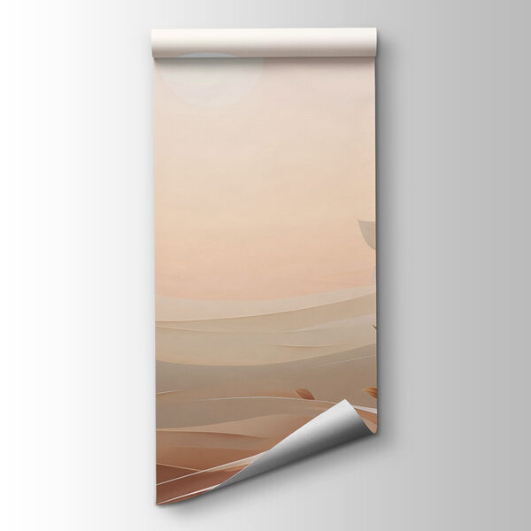 Painting of flowers in a desert