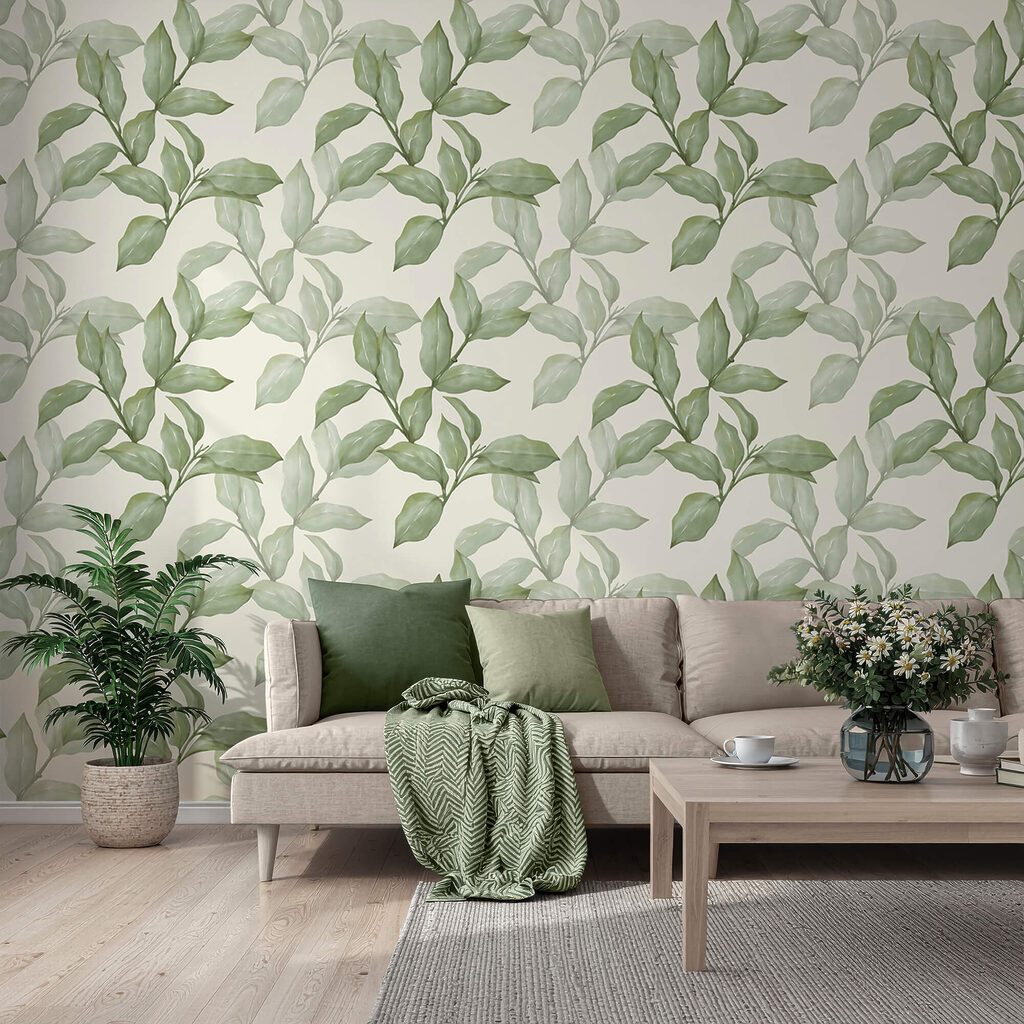 Blattmuster auf weißem Hintergrund