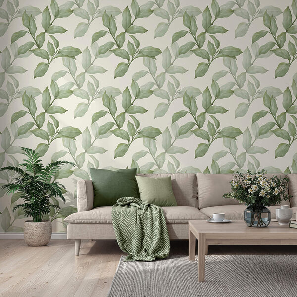 Blattmuster auf weißem Hintergrund