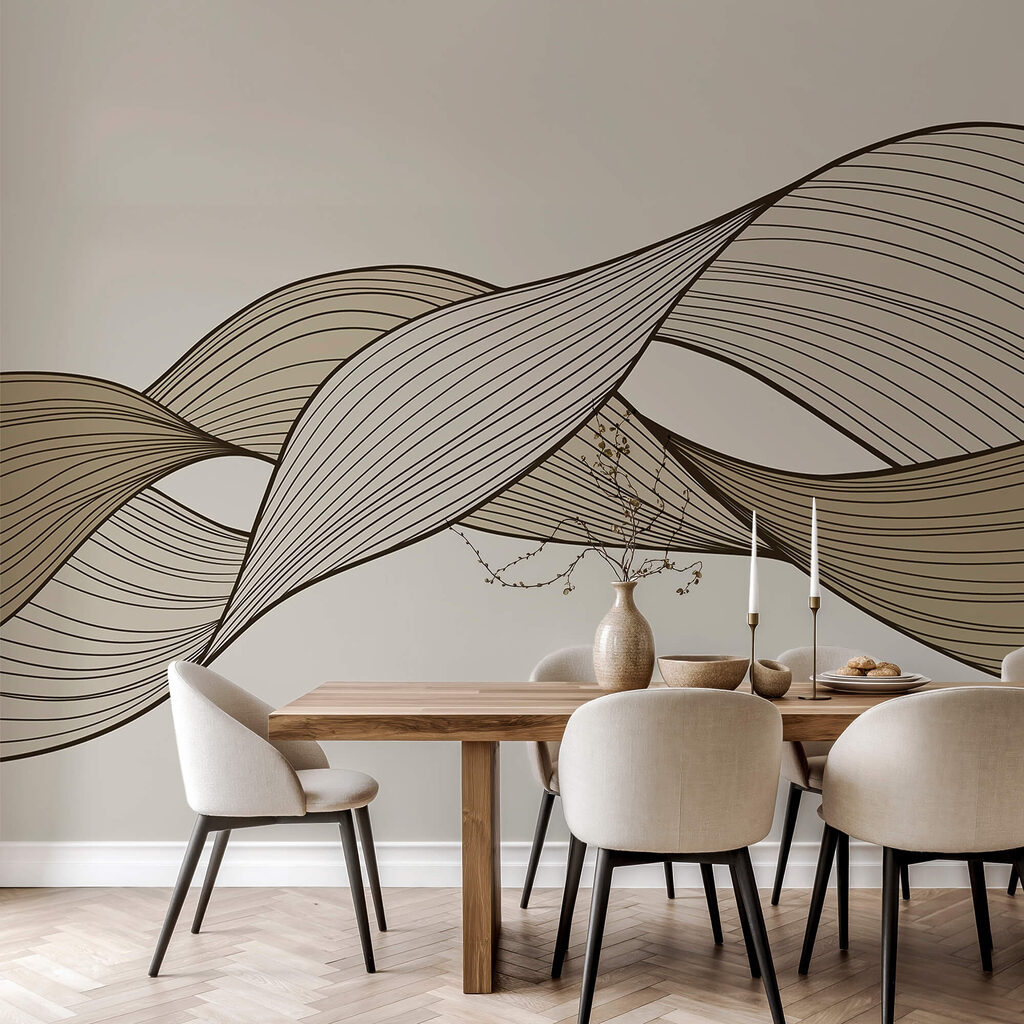 Braune und schwarze Wellenlinien Braune und schwarze Wellenlinien