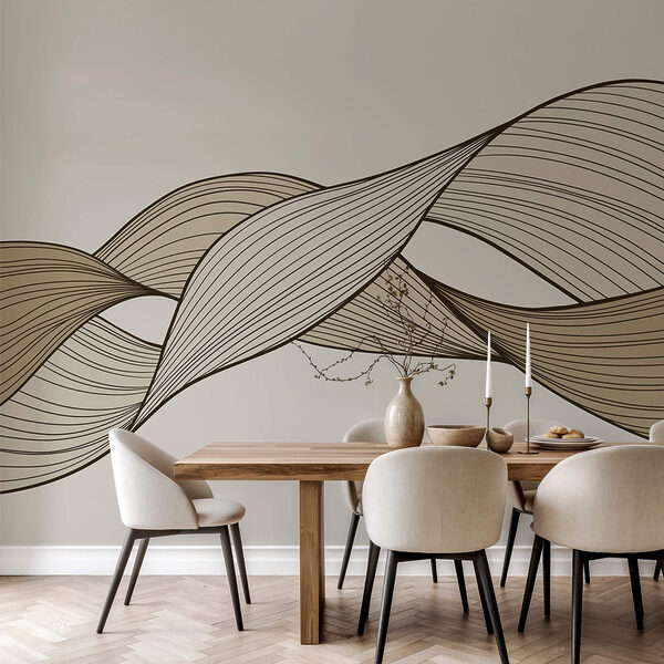 Braune und schwarze Wellenlinien Braune und schwarze Wellenlinien