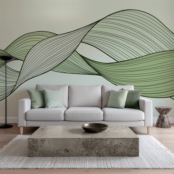 Grüne und schwarze Wellenlinien Grüne und schwarze Wellenlinien