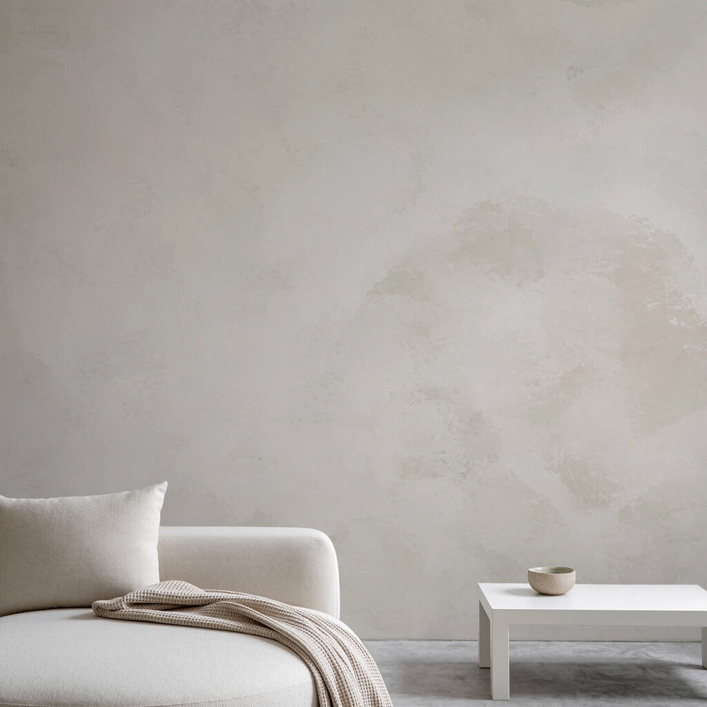 Weiße Oberfläche mit vielen kleinen Flecken