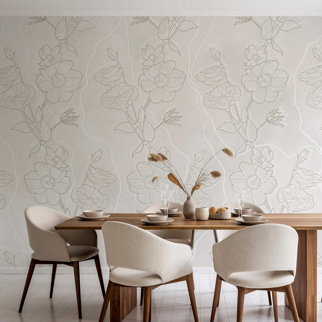 Weißes und braunes Blumenmuster Weißes und braunes Blumenmuster