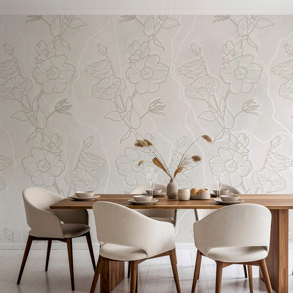 Weißes und braunes Blumenmuster Weißes und braunes Blumenmuster