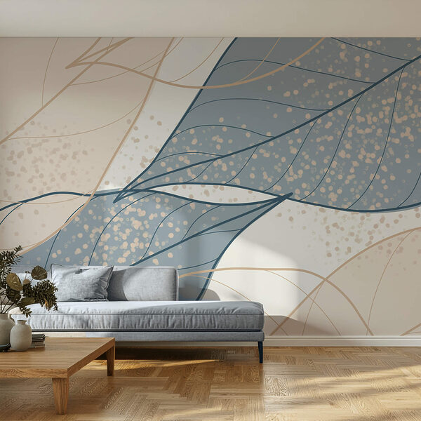 Fototapeten Fototapeten Sanfte Farbtöne von Blattmustern verschmelzen miteinander (Artikelnummer: t00392)