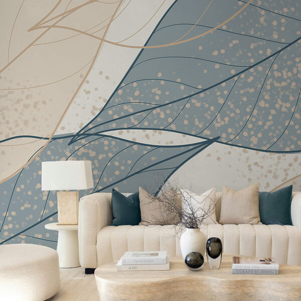 Sanfte Farbtöne von Blattmustern verschmelzen miteinander