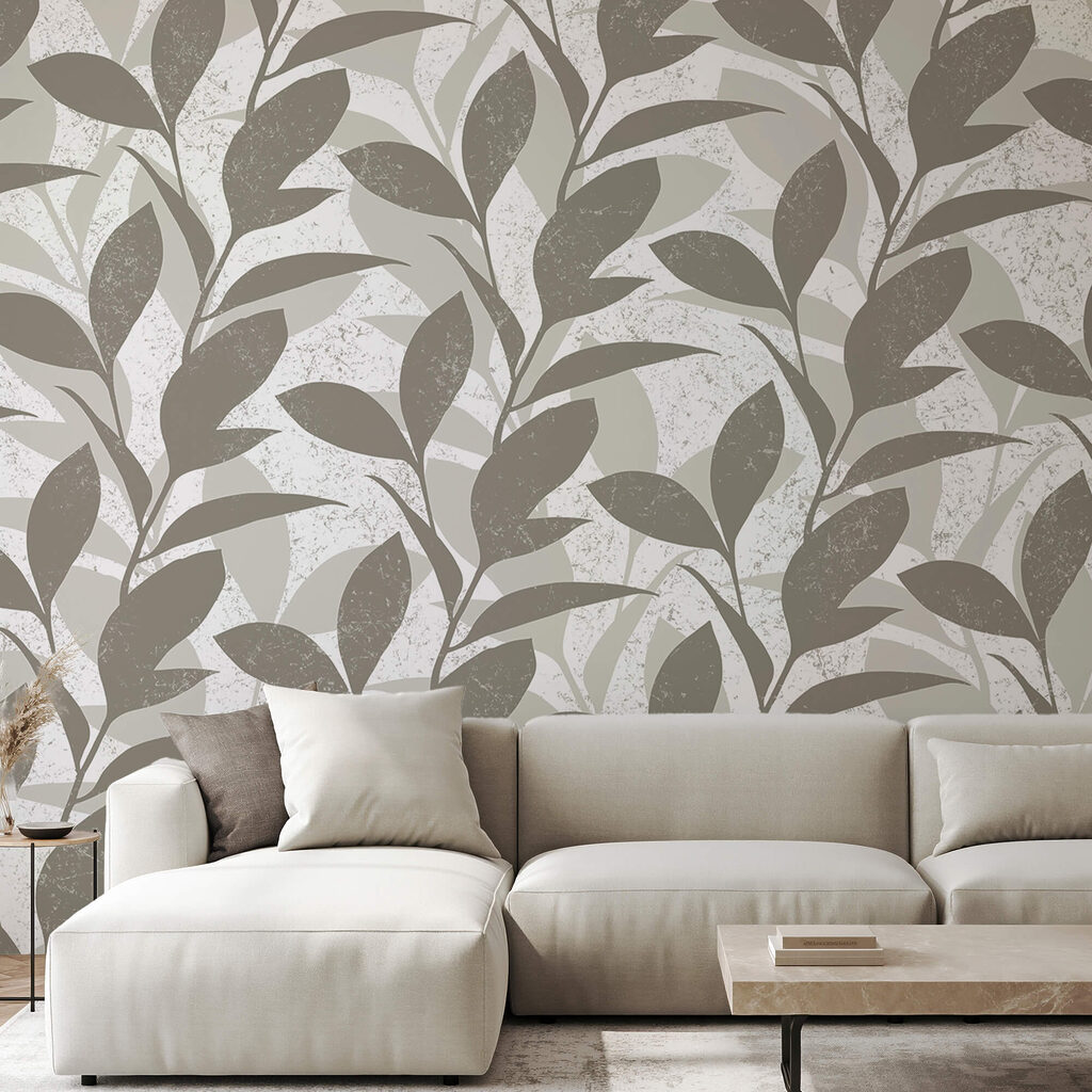 Blattmuster auf weißem Hintergrund Blattmuster auf weißem Hintergrund