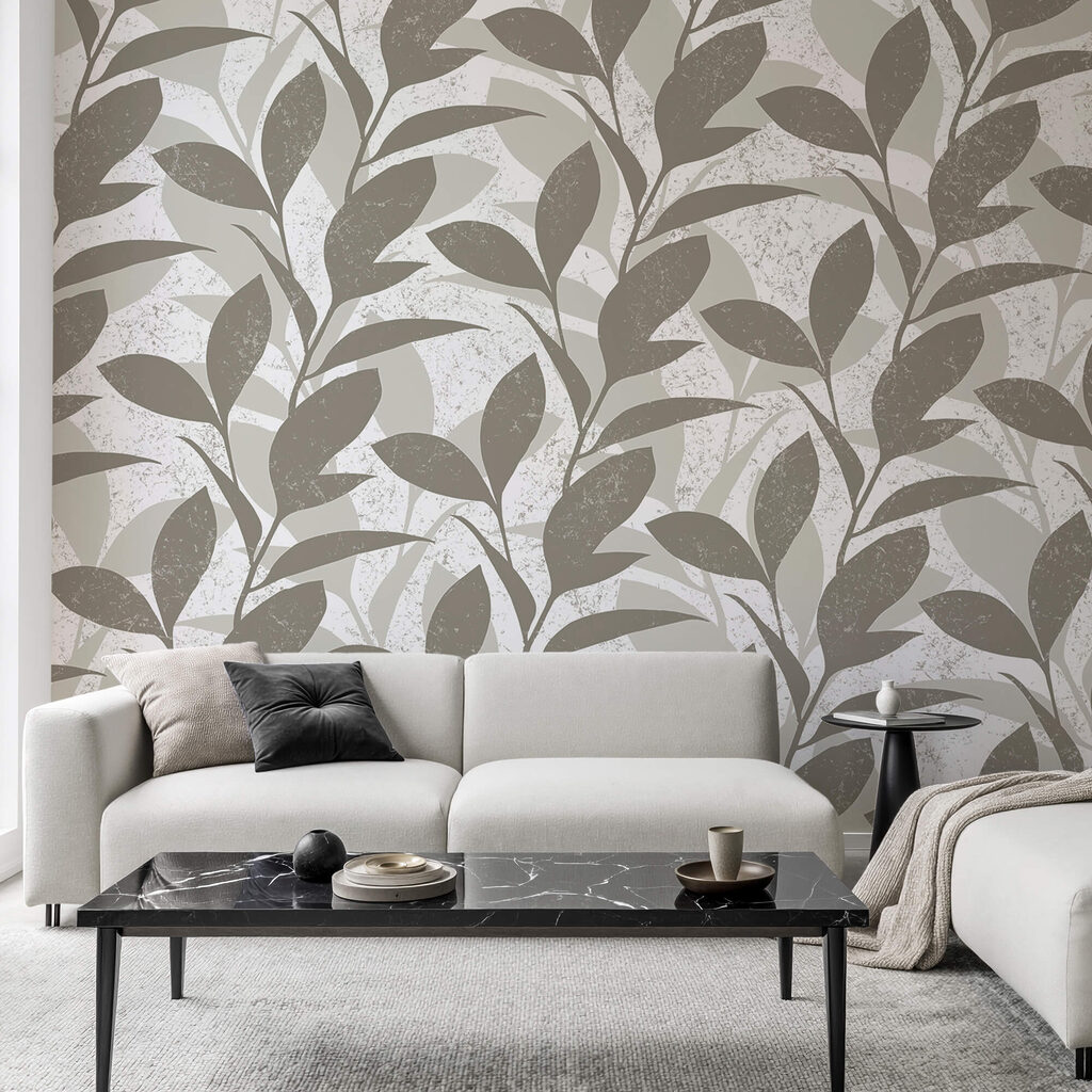 Blattmuster auf weißem Hintergrund Blattmuster auf weißem Hintergrund