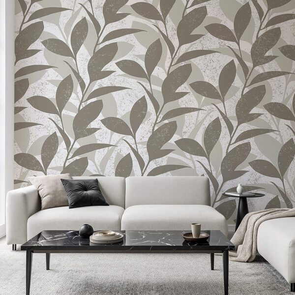 Blattmuster auf weißem Hintergrund Blattmuster auf weißem Hintergrund