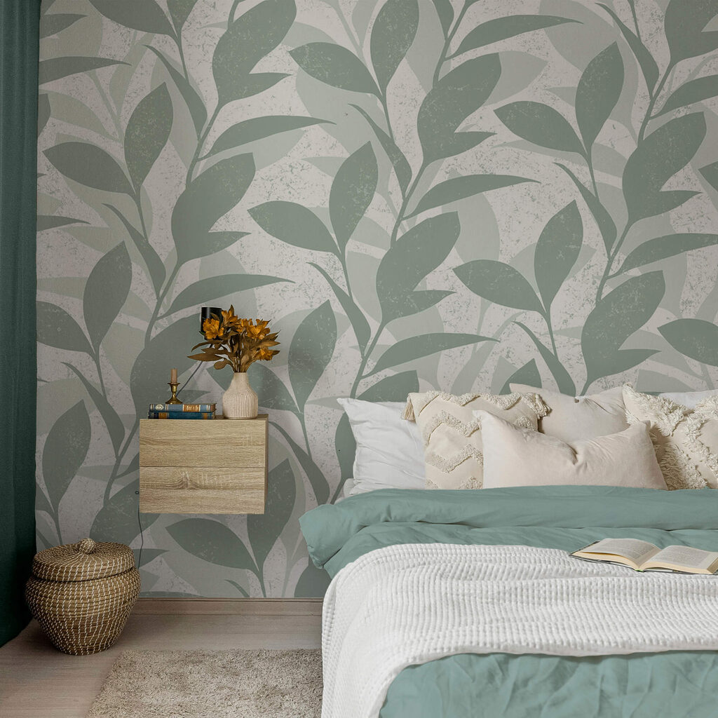 Blattmuster auf weißem Hintergrund Blattmuster auf weißem Hintergrund