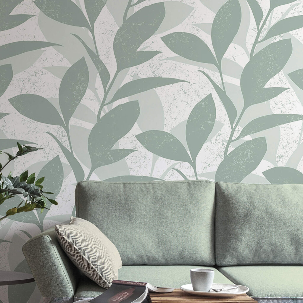 Blattmuster auf weißem Hintergrund Blattmuster auf weißem Hintergrund