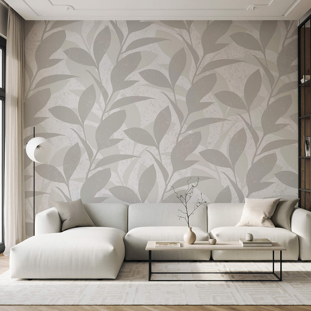 Blattmuster auf weißem Hintergrund