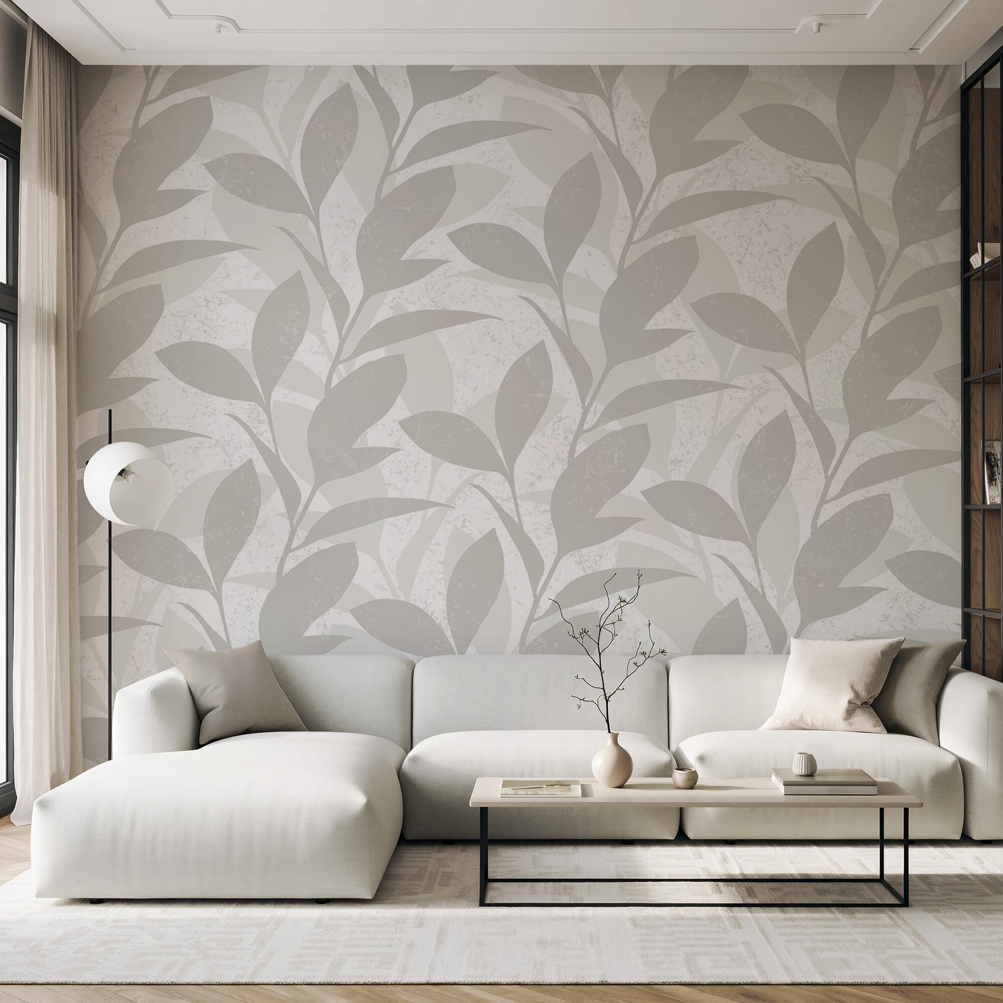 Blattmuster auf weißem Hintergrund