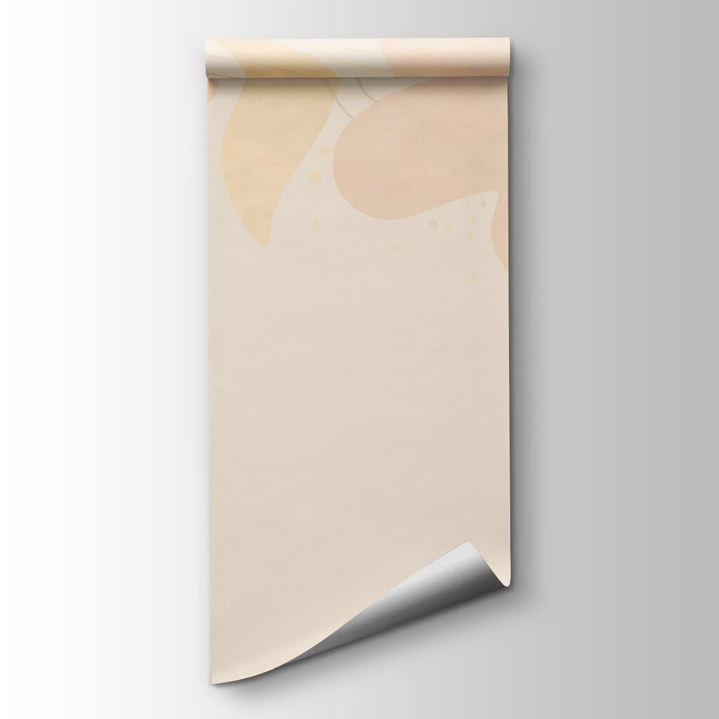 Gentle pastel leaves on soft backdrop