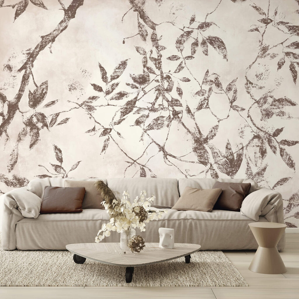 - Zarte Blätter vor einem weichen Hintergrund